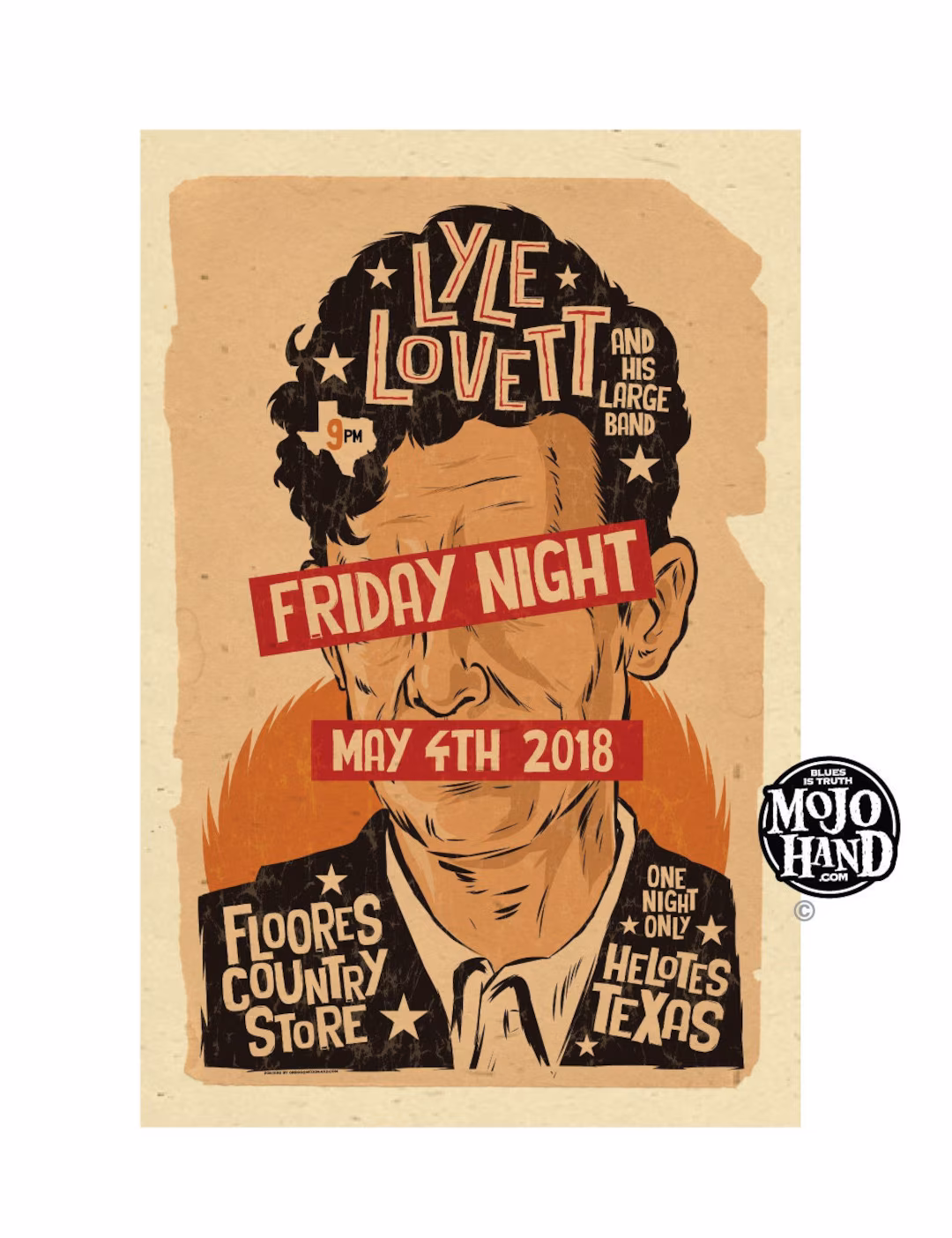 Lyle Lovett 2026 concert poster